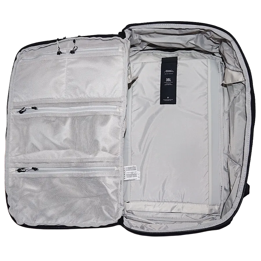 Matador GlobeRider35のメイン収納 クラムシェルオープン