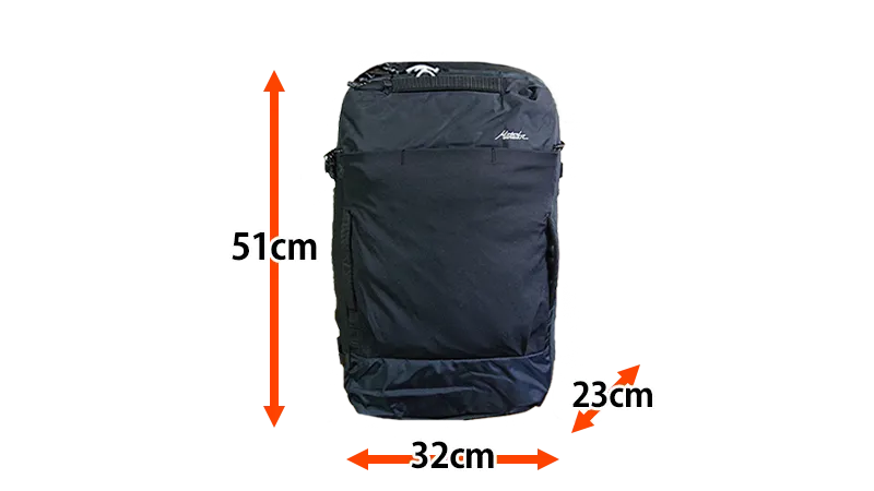 Matador GlobeRider35の　縦＋幅＋奥行きのサイズ