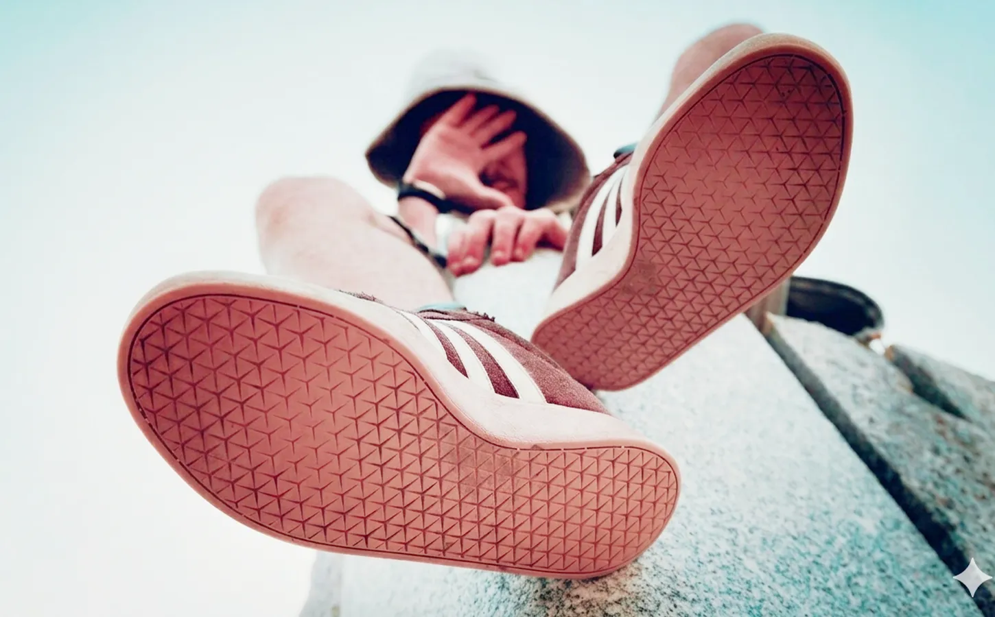 男性の履いている靴の裏